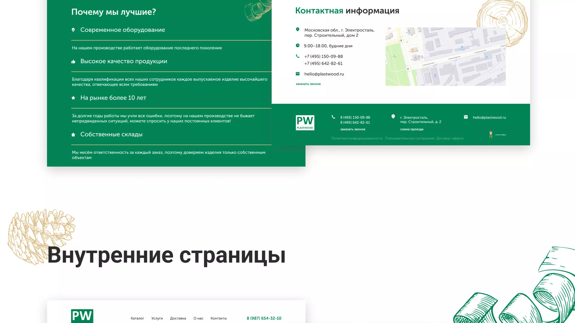 Разработка айдентики и сайта компании «Plastwood» в Новотроицке